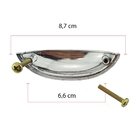 Kit 10 Puxadores Concha Colonial Puxador Gaveta - Cromado