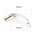 Kit 10 Puxadores Concha Colonial Puxador Gaveta - Cromado