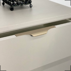 Kit 10 Puxadores De Móveis Wave Cava Ouro 180mm Aluminium Cha