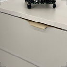 Kit 10 Puxadores De Móveis Wave Cava Ouro 180mm Aluminium Cha