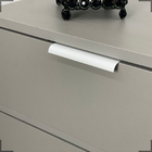 Kit 10 Puxadores Para Móveis Wave Reto Alumínio Champagne 125