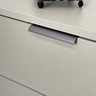 Kit 10 Puxadores Para Móveis Wave Reto Alumínio Titânio 125mm