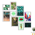 Kit 10 Quadros Decorativos Com Moldura Belive Tons Verdes