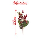 Kit 10 Ramo Artificial Frutas Vermelhas Decoração Natal 28cm