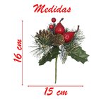 Kit 10 Ramos Pera Decoração De Natal Artificial Com Brilho 16