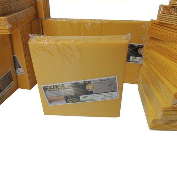 Kit 10 Refil Adesivo 47x22 Cm Amarelo Para Armadilha Matar Mo