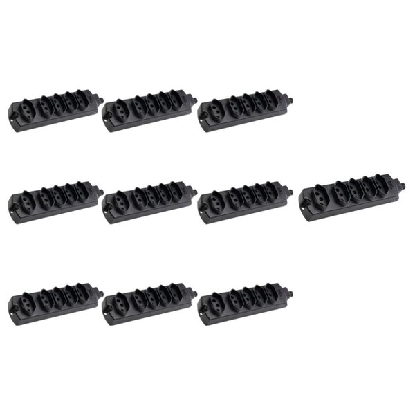 Kit 10 Réguas Com 5 Tomadas Margirius Tmu5-320 2p+t 20a Preta
