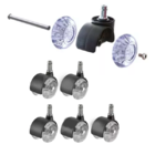 Kit 10 Rodinhas Para Cadeira De Escritório Pino 11mm Sem Trav