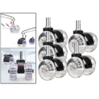 Kit 10 Rodinhas Pino 11mm Roda Giratória Para Móvel Anti-ruíd