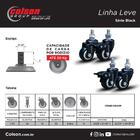 Kit 10 Rodízio Linha Black Parafuso 3/8" 50mm Com Freio 500kg