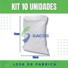 Kit 10 - Saco De Ráfia Solto Convencional Branco 55x75