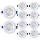Kit 10 Spot De Led Embutir Slim Mr16 Redondo 6w Bivolt 4100k