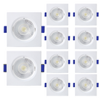 Kit 10 Spot De Led Embutir Slim Par20 Quadrado 8w Bivolt 4100
