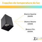 Kit 10 Spot De Sobrepor Quadrado C/10 Lâmpada Led Mr16 - Pret