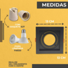 Kit 10 Spot Embutir Led Recuado Quadrado Direcionável Par20 B