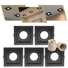 Kit 10 Spot Embutir Led Recuado Quadrado Direcionável Par20 P