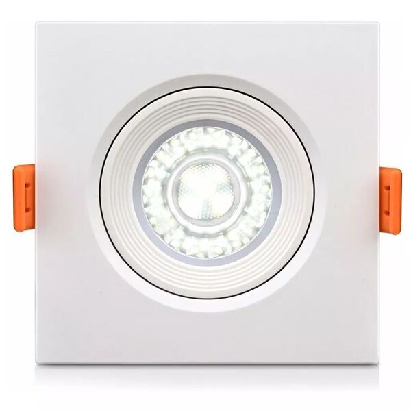 Kit 10 Spot Led Asus 5w Quadrado Bicolor Bivolt