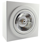 Kit 10 Spot Plafon Sobrepor Box Quadrado Ar111 Direcionável B