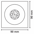 Kit 10 Spot Quadrado 5w Led Direcionável De Embutir Luz Branca