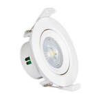 Kit 10 Spot Redondo 5w Led Direcionável De Embutir Luz Amarela