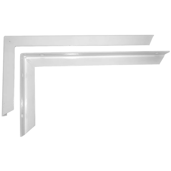 Kit 10 Suporte Mão Francesa Cantoneira 40cm Branca