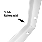 Kit 10 Suporte Mão Francesa Cantoneira 50cm Branca