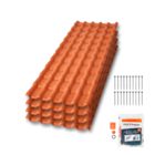 Kit 10 Telha Precon Pvc Plan 2.42x0.88 + 3 Kit Fixação