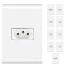 Kit 10 Tomada 20a Amperes Tramontina Linha Liz Com Espelho 4x