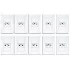 Kit 10 Tomadas 20a Com Placa + Suporte 4x2 Fame Evidence