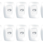 Kit 10 Tomadas 2p+t 10a/250v Com Placa 4x2 Fame Elegance Bran