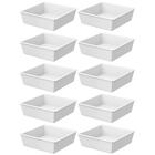 Kit 10 Travessas 230ml Tigelas Retangulares Brancas Coza Em P