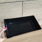 Kit 10 Travessas Retangulares 2,2l Preta Servir A Mesa Salada