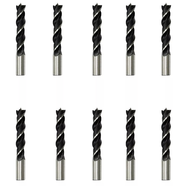 Kit 10 Un Broca 3 Pontas Para Madeira Starfer 10mm