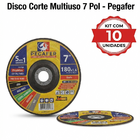 Kit 10 Un Disco Corte Fino Ferro Aço Inox Fibra Vidro Alumini