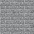 Kit 10 Un - Painel 3d Tijolo Adesivo 70x77x0,5 (prateado)