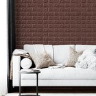 Kit 10 Un - Painel 3d Tijolo Adesivo 70x77x0,5 Cm (marrom)