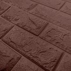 Kit 10 Un - Painel 3d Tijolo Adesivo 70x77x0,5 Cm (marrom)