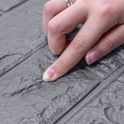 Kit 10 Un - Painel 3d Tijolo Adesivo 70x77x0,8 (prateado)