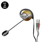 Kit 10 Uni. Fone De Ouvido Com Microfone P2 Home Office Compu