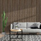 Kit 10 Unidades De Painel Ripado Teca Envelhecida Prime Pvc P