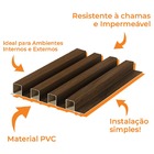 Kit 10 Unidades De Painel Ripado Teca Envelhecida Prime Pvc P