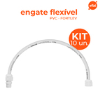 Kit 10 Unidades Engate Flexível Pvc 1/2 X 50cm Fortlev