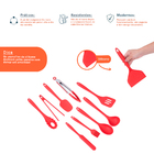 Kit 10 Utensílios De Cozinha De Silicone Completo Multiuso -