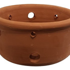 Kit 10 Vasos Cerâmica Furado Orquídea 11x22cm