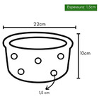 Kit 10 Vasos Cerâmica Furado Orquídea 11x22cm