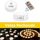 Kit 10 Velas Rechaud Decoração Casamento Lâmparina Branca