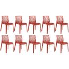 Kit - 10 X Cadeiras Gruvyer - Terracota