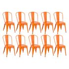 Kit - 10 X Cadeiras Iron Tolix - Laranja