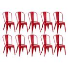 Kit - 10 X Cadeiras Iron Tolix - Vermelho