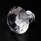 Kit 10 X Puxador Cristal Diamante 40mm Base Cromada - A50